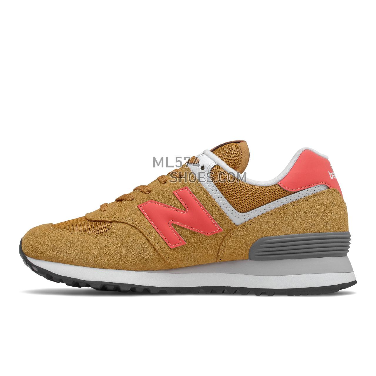 New Balance 574 - Women's Classic Sneakers - Workwear with Red - WL574HA2