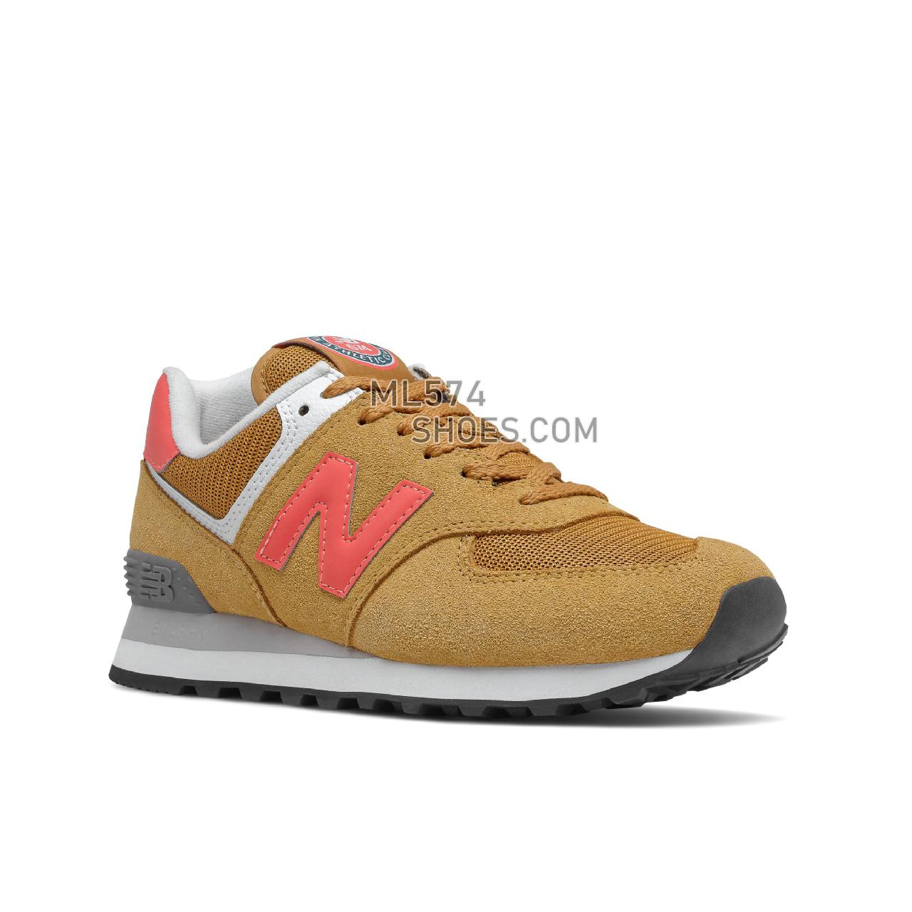 New Balance 574 - Women's Classic Sneakers - Workwear with Red - WL574HA2