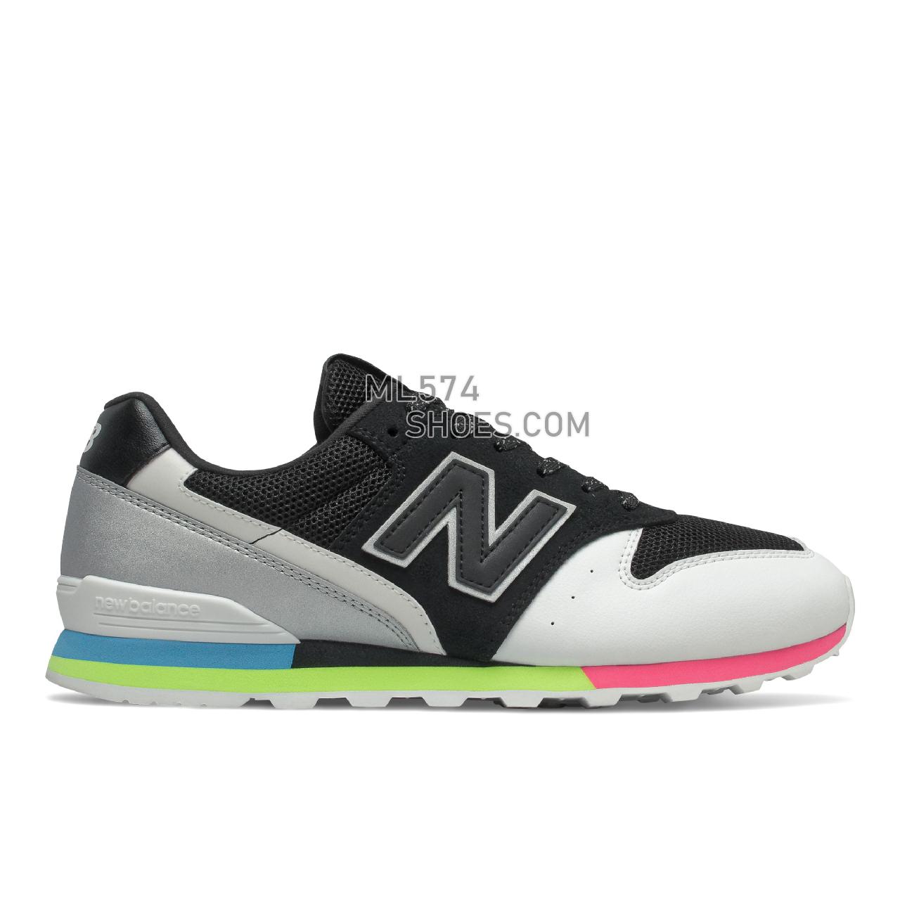 New Balance WL996v2 - Women's Classic Sneakers - Black with White - WL996PR2