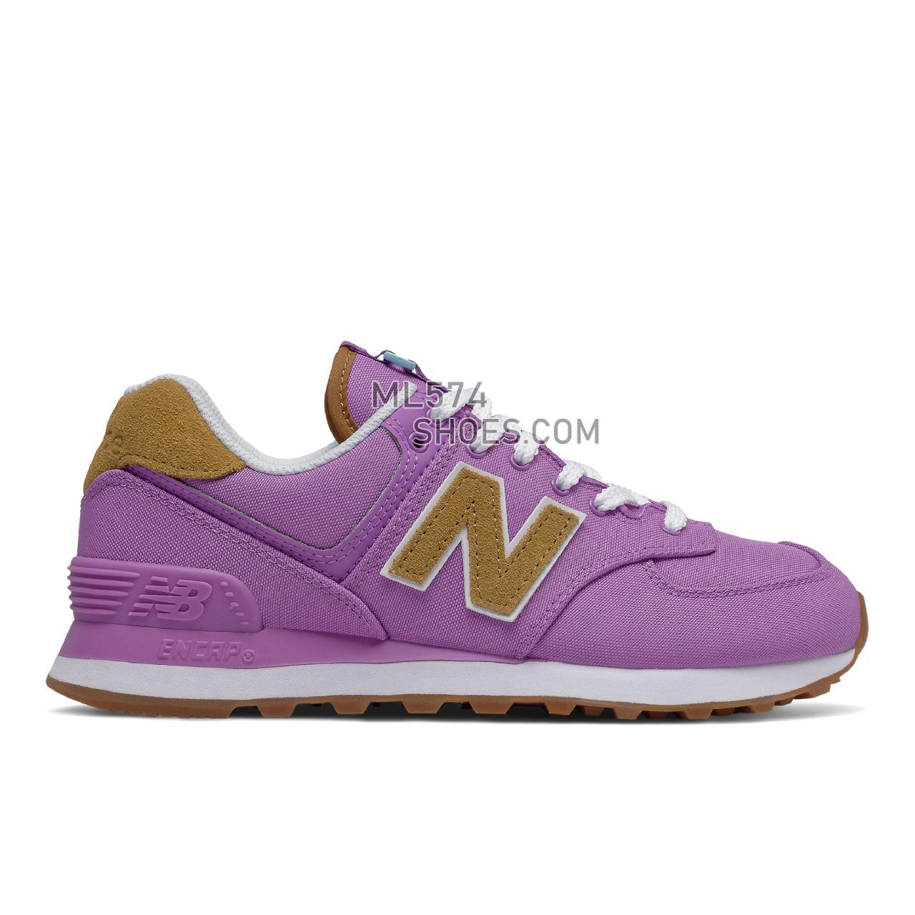 New Balance 574 - Women's Classic Sneakers - Purple with Workwear - WL574BC2