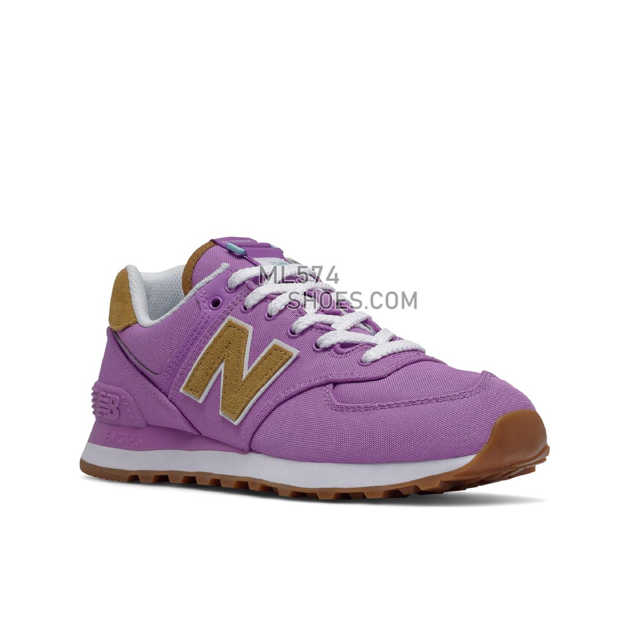 New Balance 574 - Women's Classic Sneakers - Purple with Workwear - WL574BC2