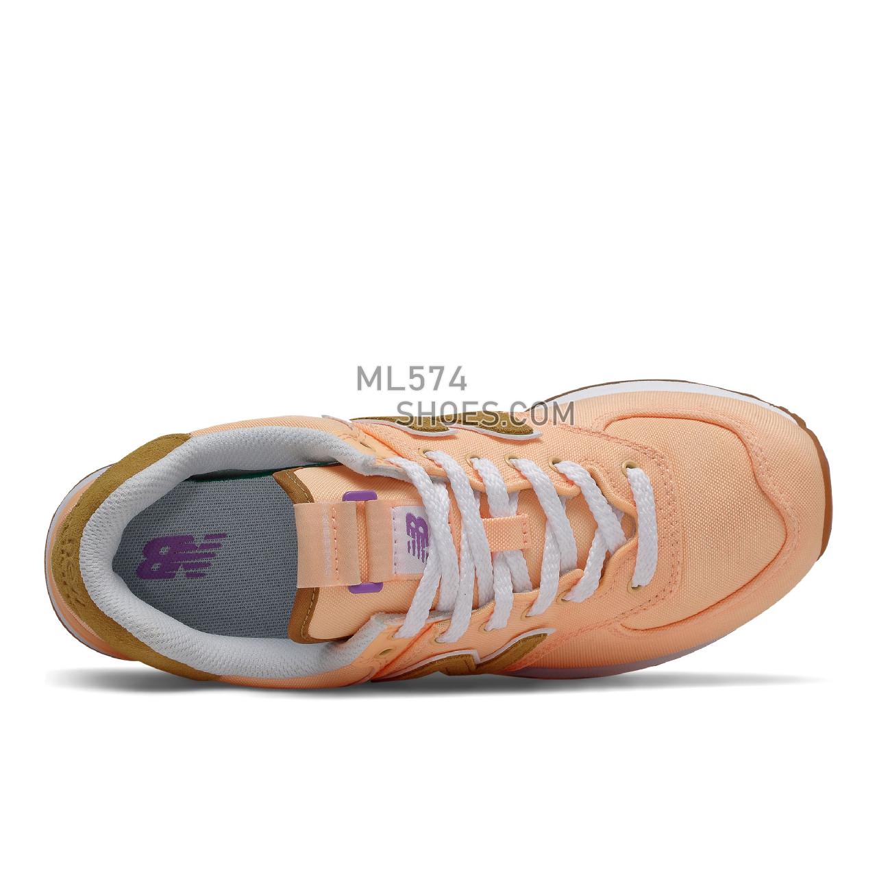 New Balance 574 - Women's Classic Sneakers - Light Mango with Workwear - WL574BK2