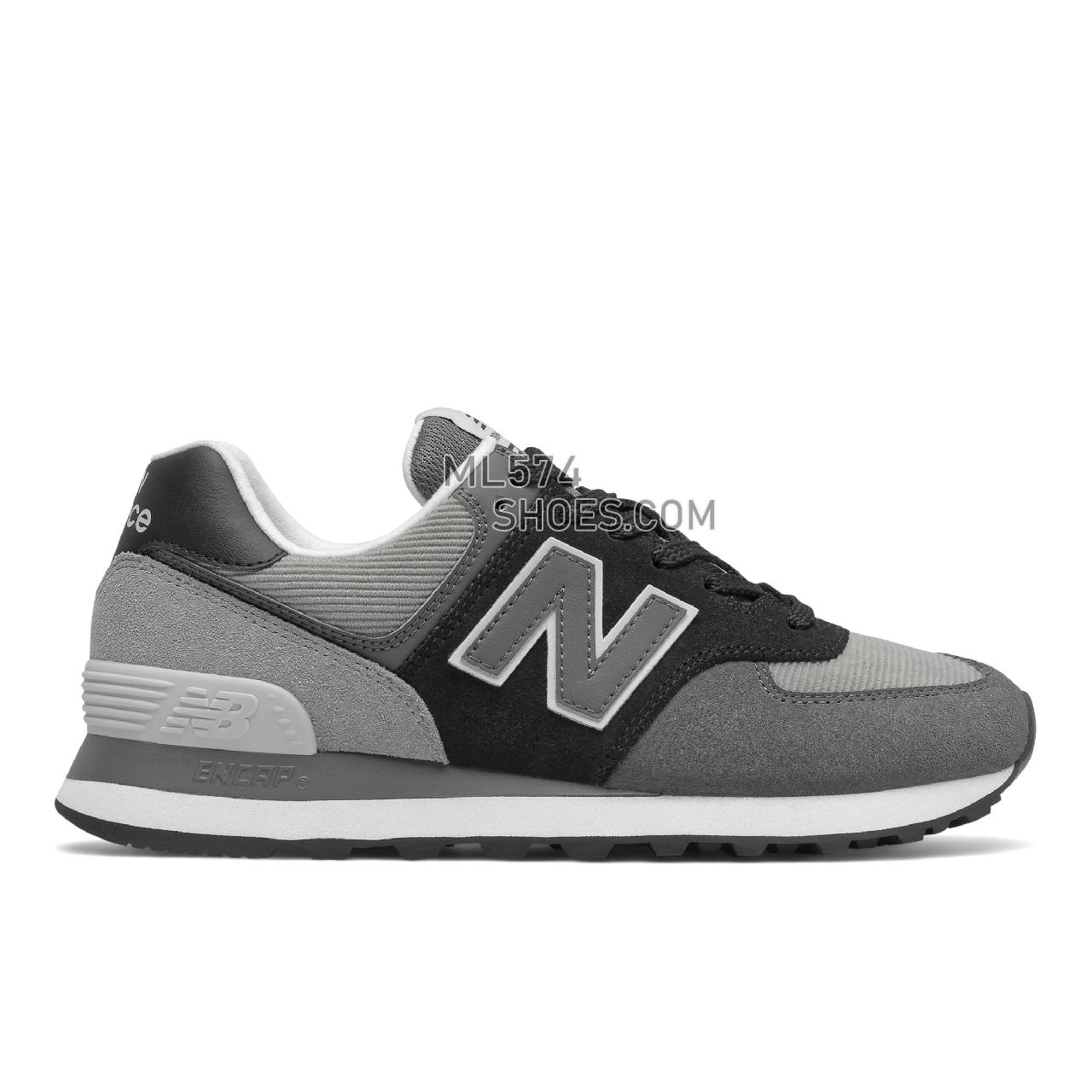 New Balance 574 - Women's Classic Sneakers - Black with Grey - WL574WU2