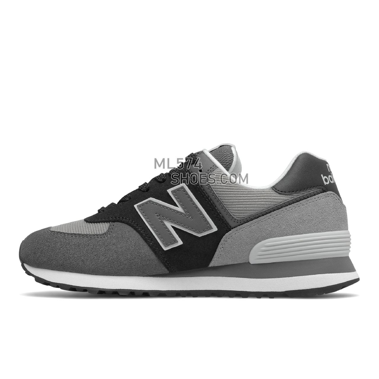 New Balance 574 - Women's Classic Sneakers - Black with Grey - WL574WU2