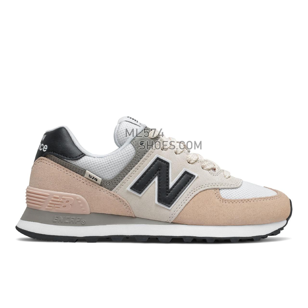 New Balance 574 - Women's Classic Sneakers - Rose Water with Black - WL574SK2