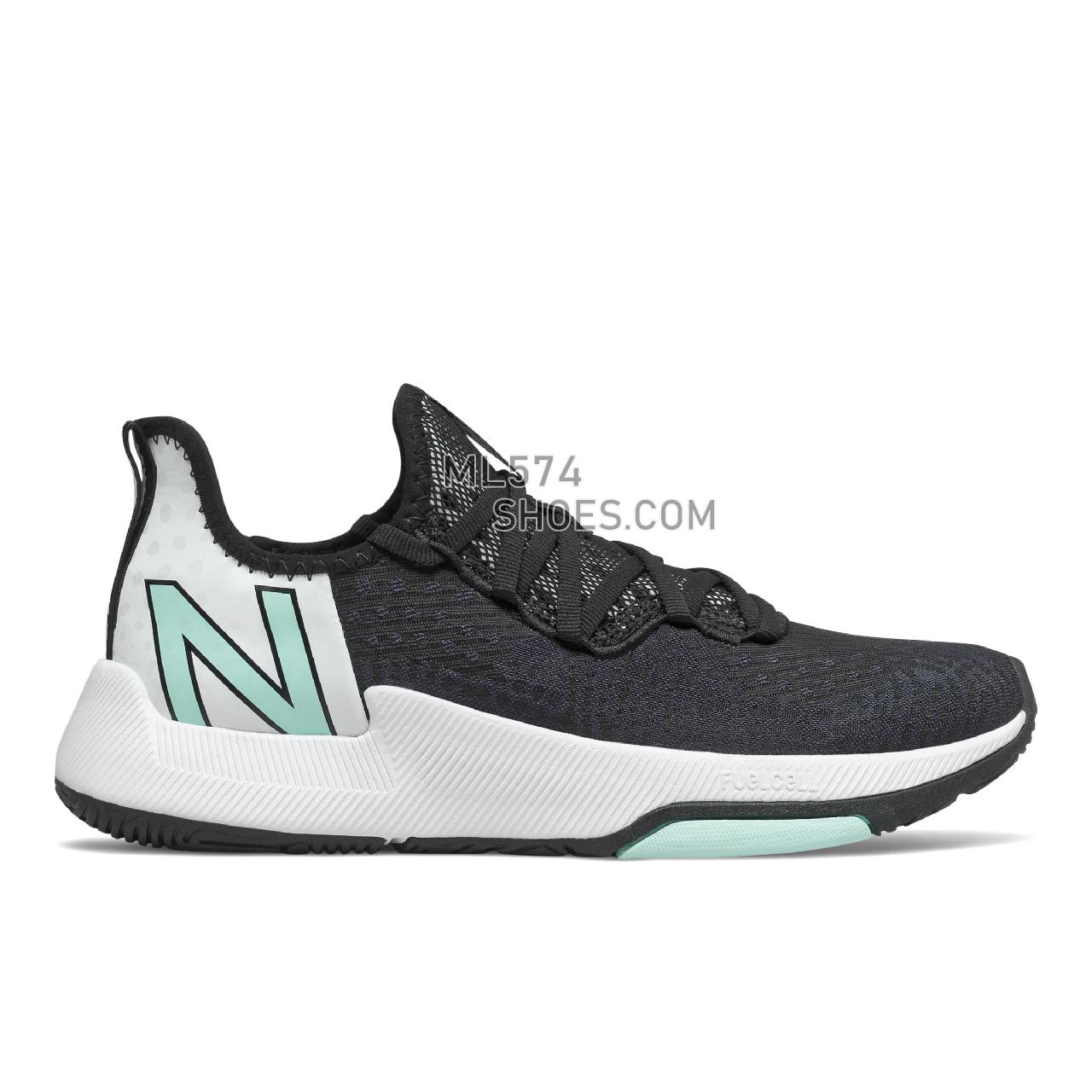 New Balance FuelCell 100 - Women's Workout - Black with Outerspace and White Mint - WXM100LK