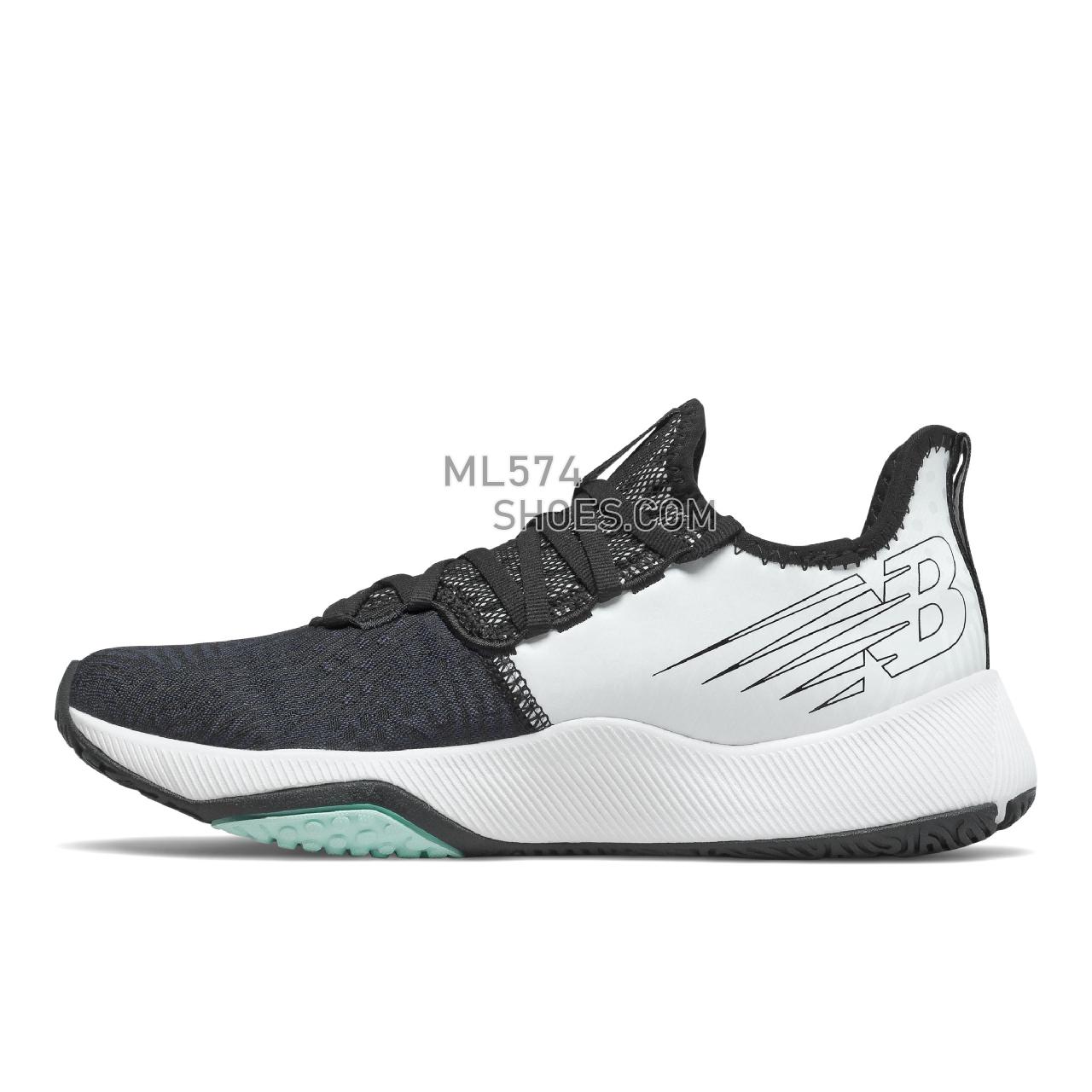 New Balance FuelCell 100 - Women's Workout - Black with Outerspace and White Mint - WXM100LK