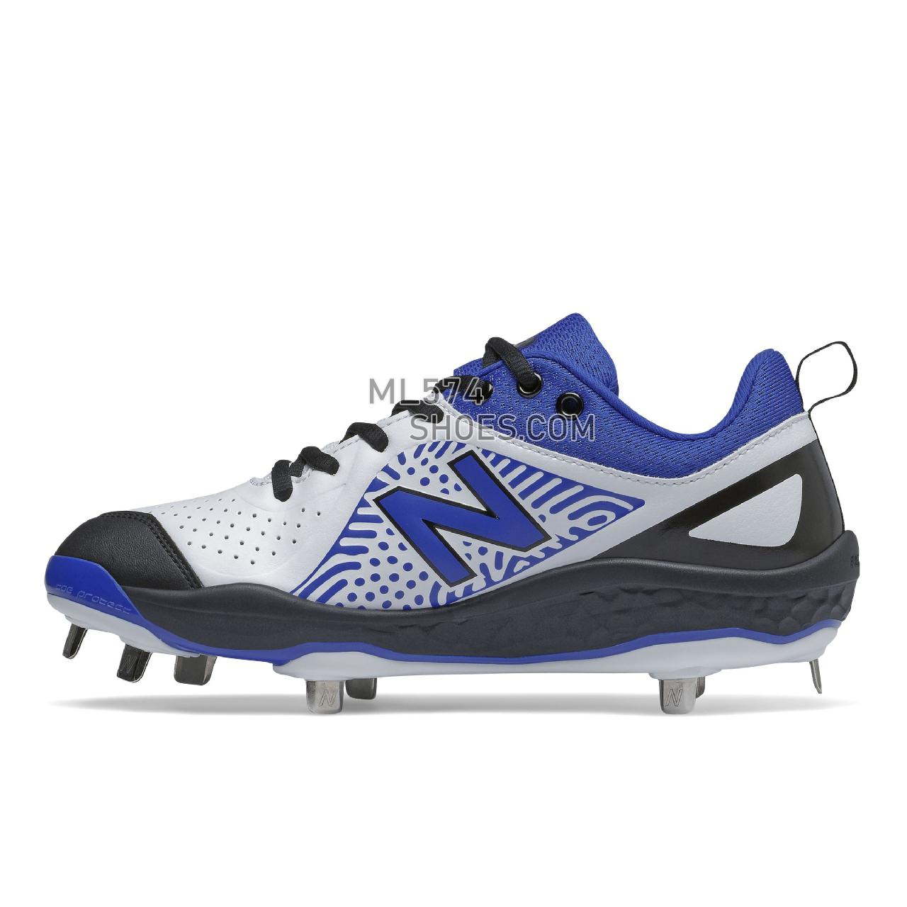 New Balance Fresh Foam Velo v2 Metal - Women's Softball - Black with Royal - SMVELOB2