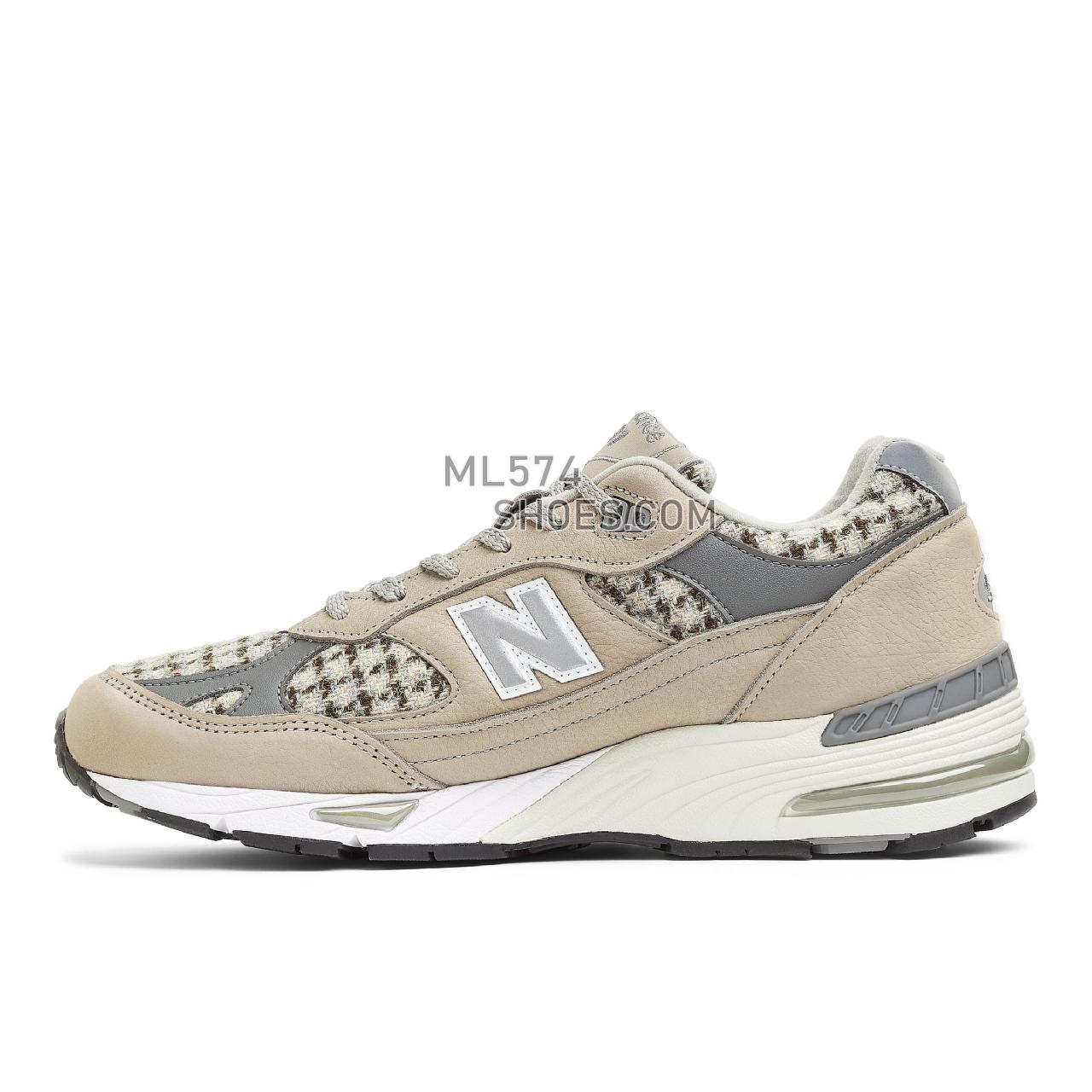 New Balance Made in UK 991 - Men's Made in USA And UK Sneakers - Beige with Grey and Green - M991HT