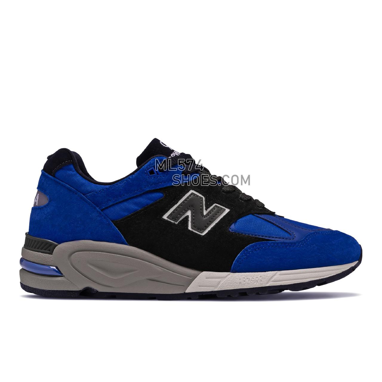 New Balance Made in USA 990v2 - Men's Made in USA And UK Sneakers - Blue with Black - M990PL2