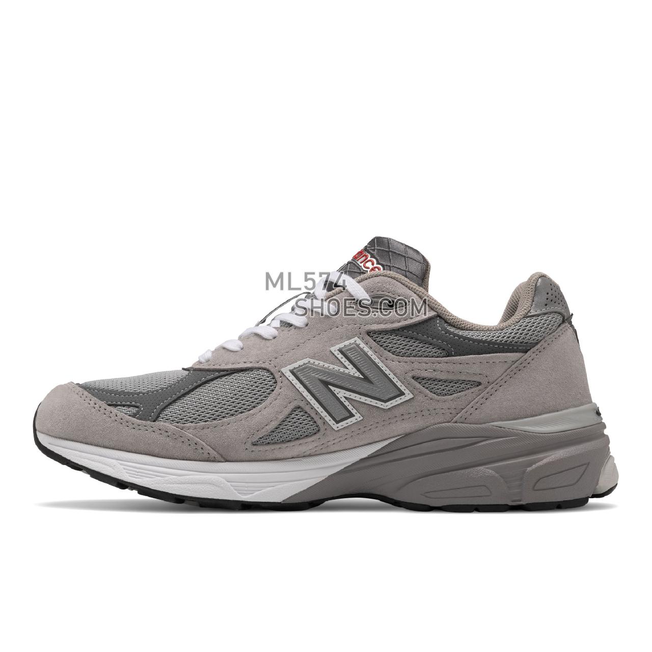 New Balance Made in USA 990v3 - Men's Made in USA And UK Sneakers - Grey with White - M990GY3