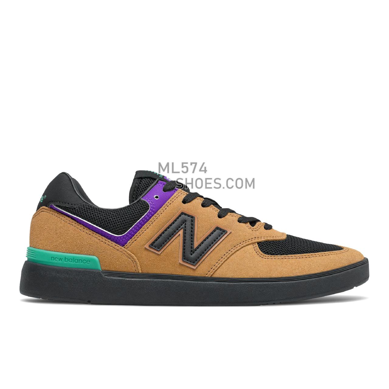 New Balance All Coasts AM574 - Unisex Men's Women's Court Classics - Brown with Black - AM574MUP