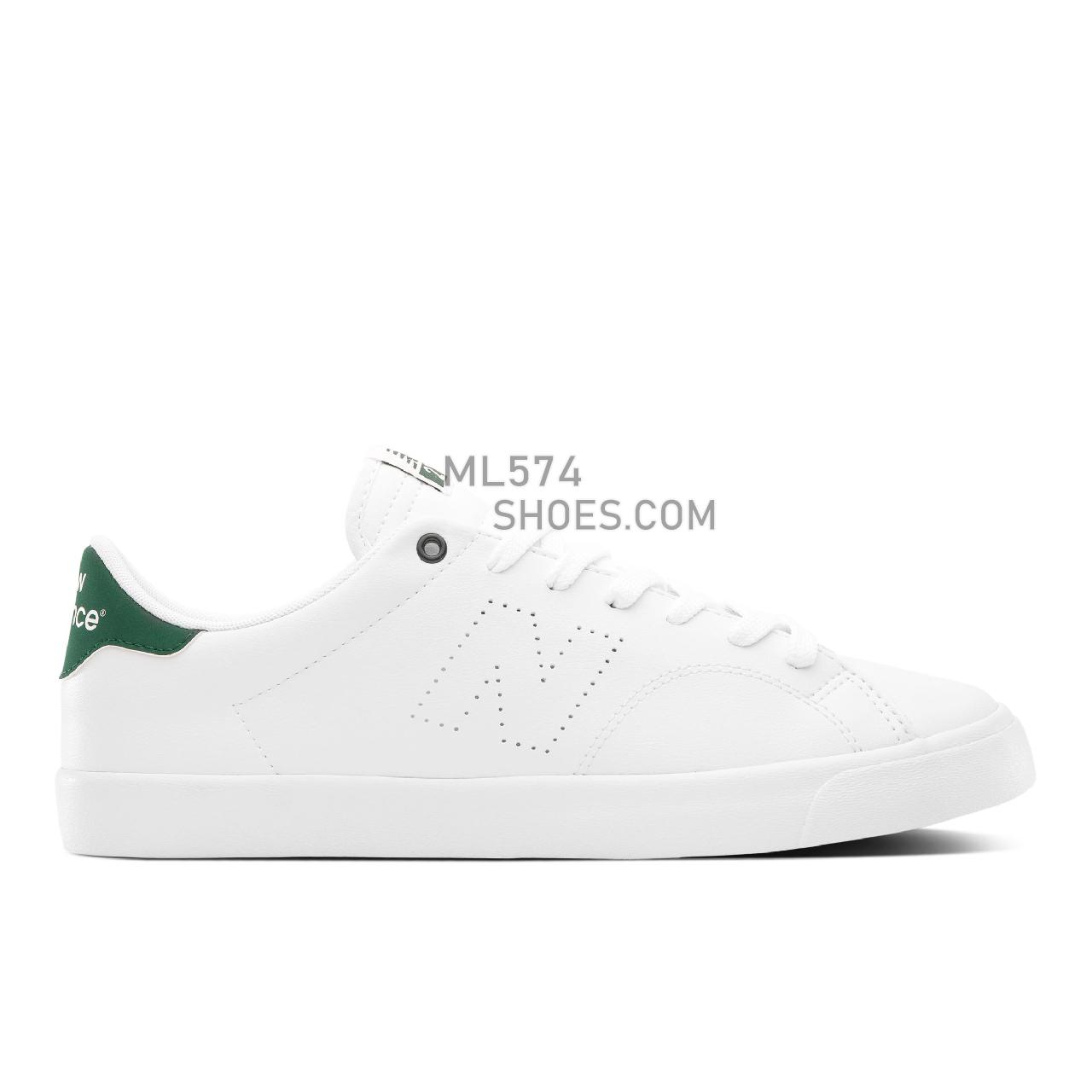 New Balance NB ALL COASTS 210 - Men's Court Classics - White with Vintage Teal - AM210WGW