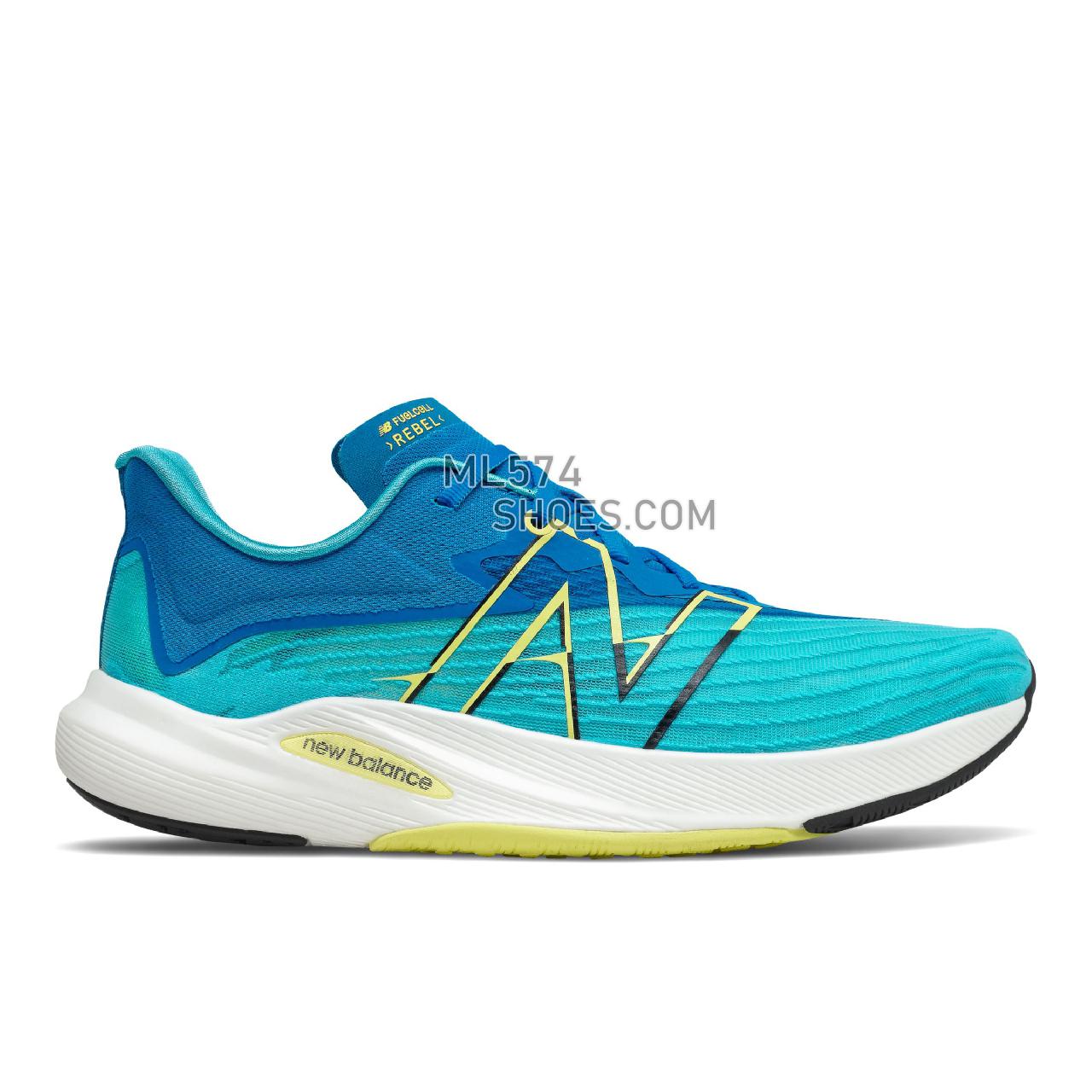 New Balance FuelCell Rebel v2 - Men's Fuelcell Sleek And LightWeight - Virtual Sky with Wave and First Light - MFCXLB2