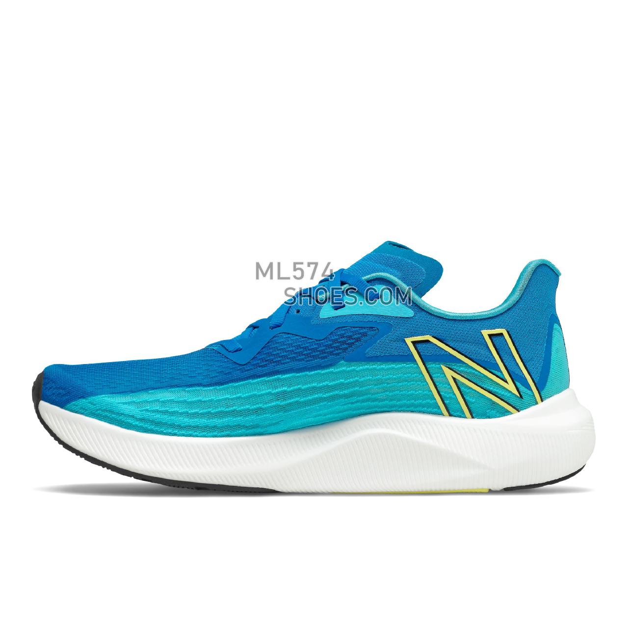 New Balance FuelCell Rebel v2 - Men's Fuelcell Sleek And LightWeight - Virtual Sky with Wave and First Light - MFCXLB2