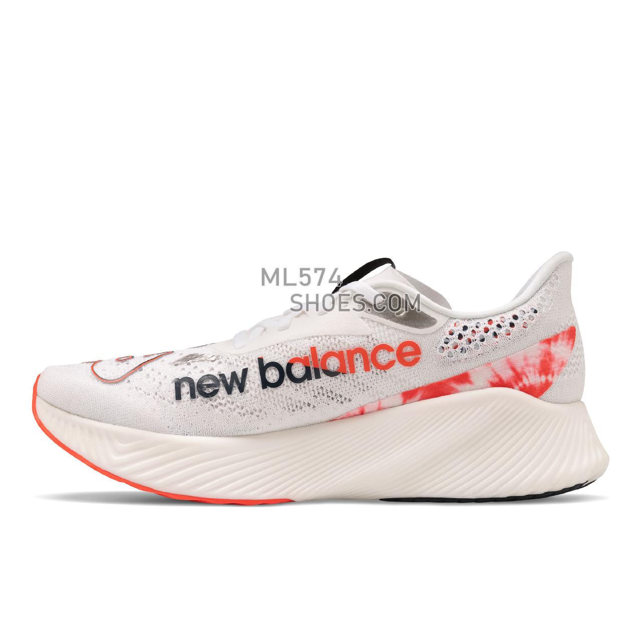 New Balance FuelCell RC Elite v2 - Men's Competition Running - White with Neo Flame - MRCELZ2