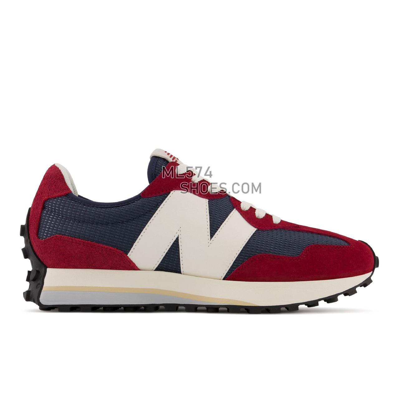 New Balance 327 - Men's Sport Style Sneakers - Nb Navy with Nb Scarlet - MS327MR