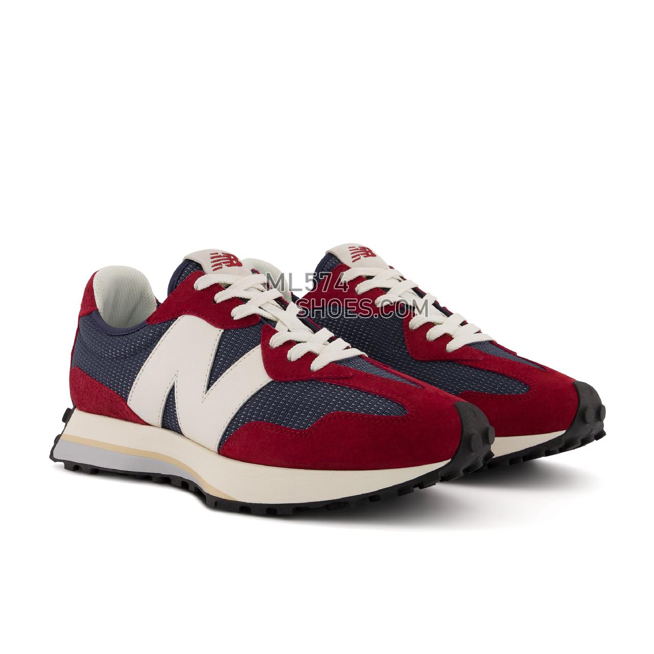 New Balance 327 - Men's Sport Style Sneakers - Nb Navy with Nb Scarlet - MS327MR