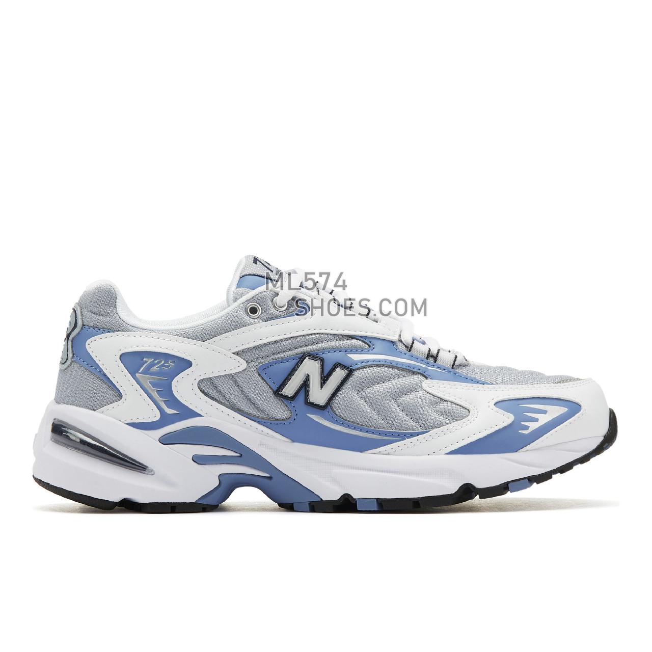 New Balance 725V1 - Unisex Men's Women's Sport Style Sneakers - Nb White with Team Carolina - ML725E