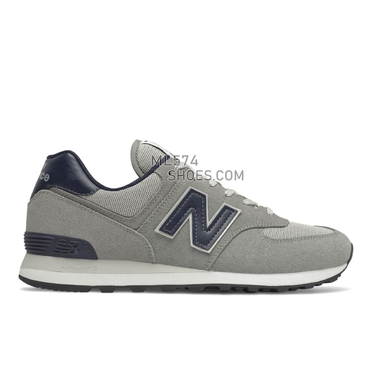 New Balance 574v2 - Men's Sport Style Sneakers - Grey with Navy - ML574BE2