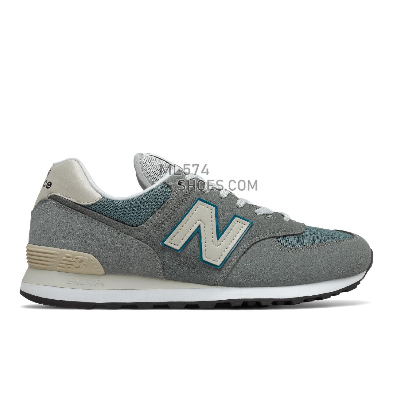 New Balance 574v2 - Men's Sport Style Sneakers - Grey with Sky Blue - ML574BA2