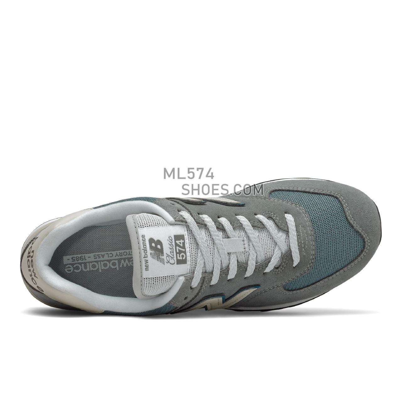 New Balance 574v2 - Men's Sport Style Sneakers - Grey with Sky Blue - ML574BA2