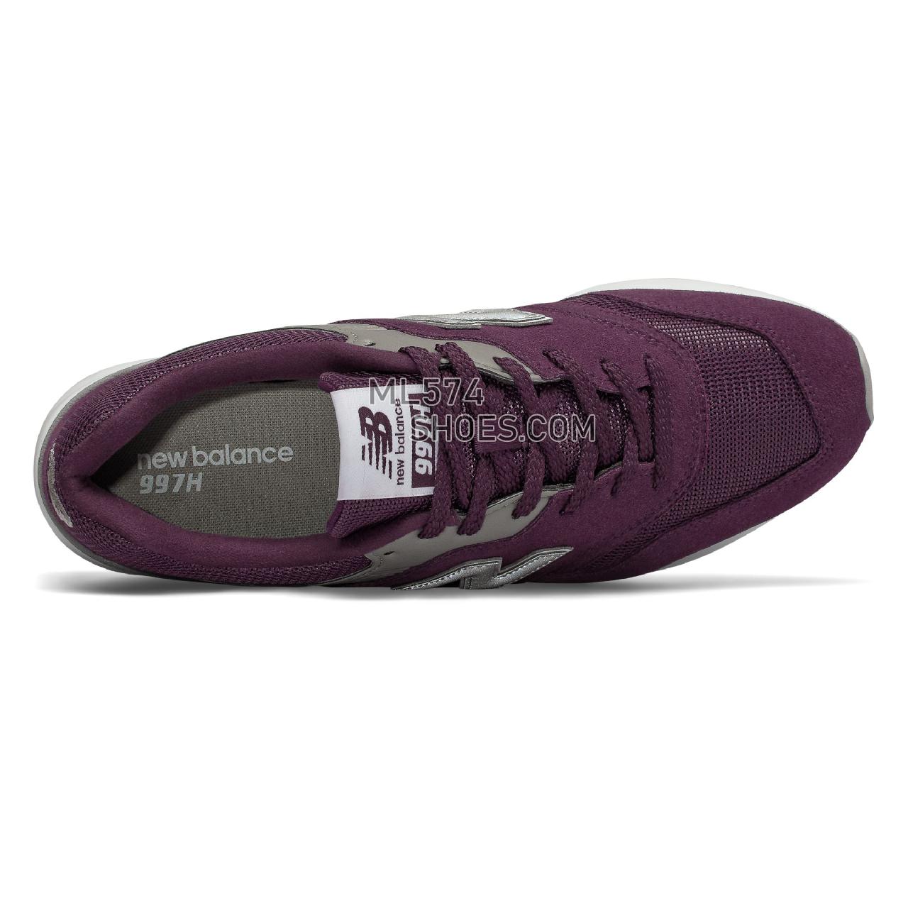 New Balance 997H - Men's Sport Style Sneakers - Dark Currant with Silver - CM997HCH