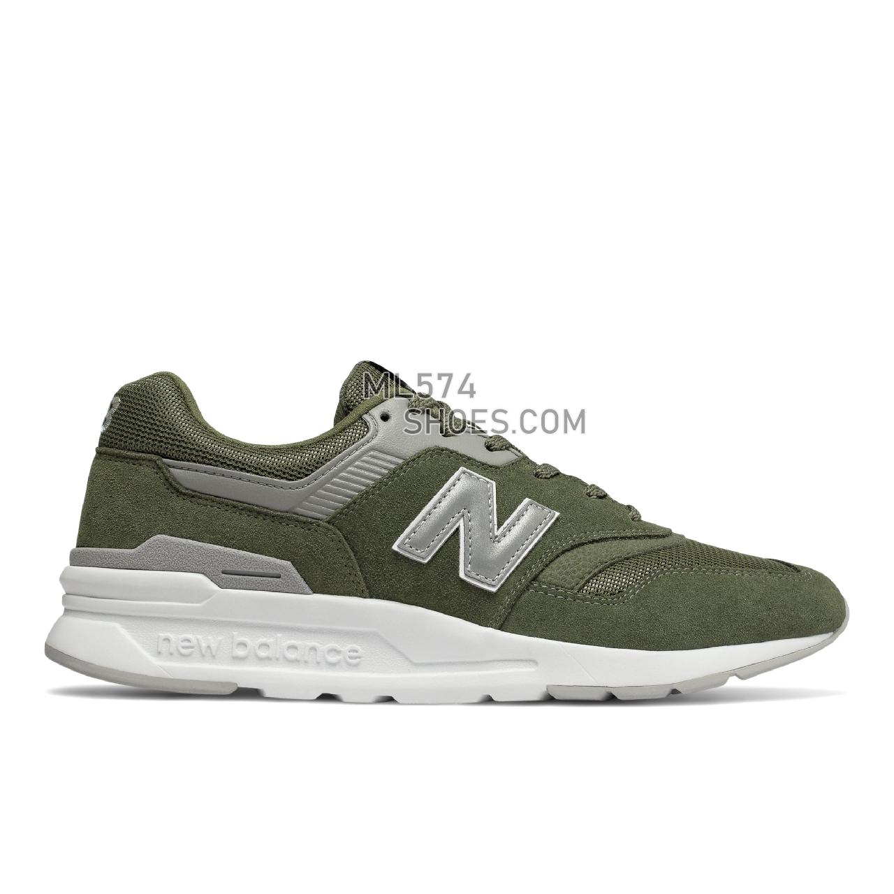 New Balance 997H - Men's Sport Style Sneakers - Dark Covert Green with Silver - CM997HCG