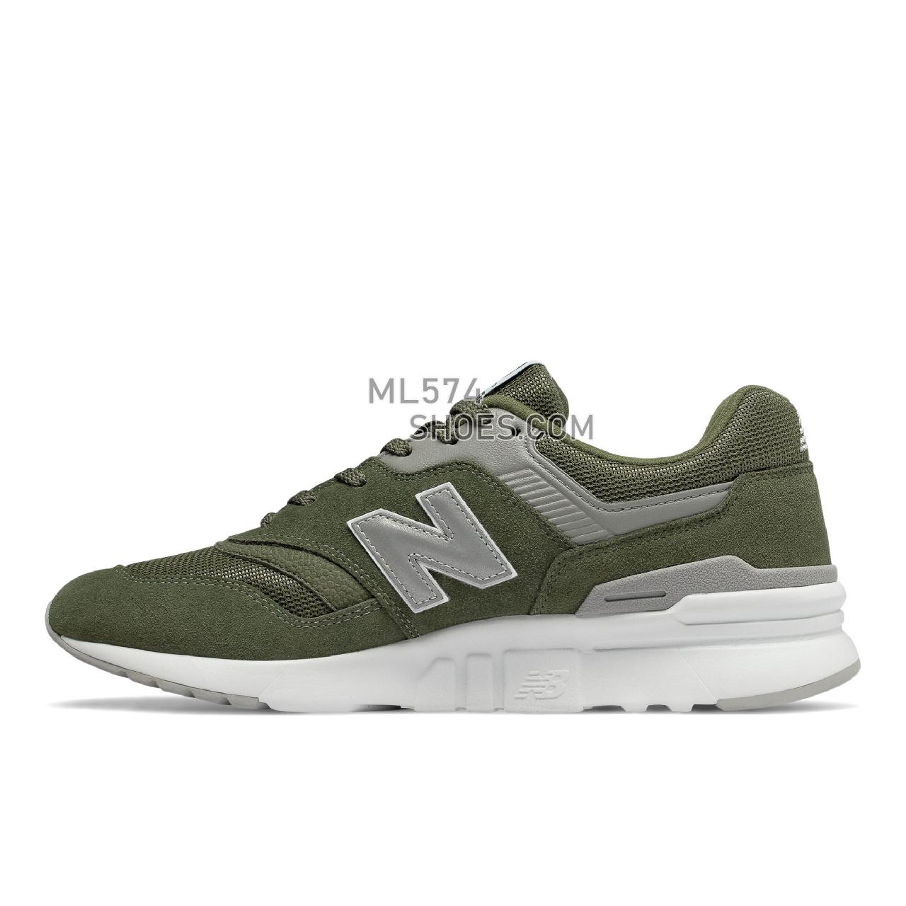 New Balance 997H - Men's Sport Style Sneakers - Dark Covert Green with Silver - CM997HCG
