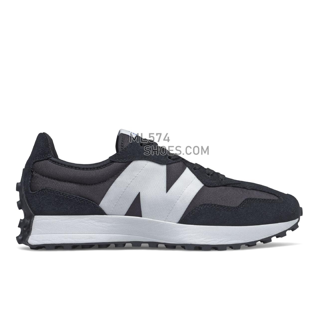 New Balance 327 - Unisex Men's Women's Sport Style Sneakers - Black with White - MS327CPG