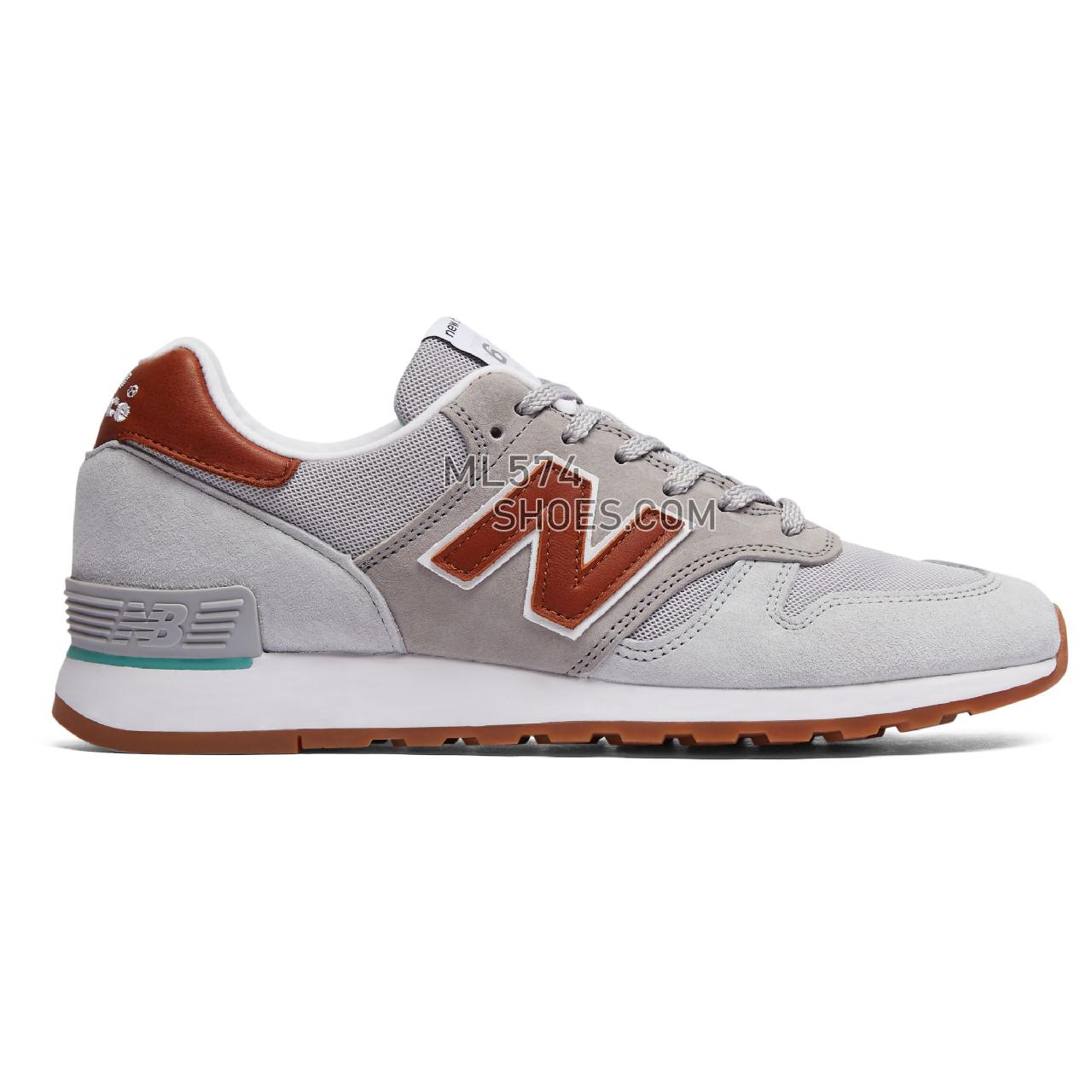 New Balance MADE in UK 670 - Men's Made in USA And UK Sneakers - Grey with Brown - M670GTW