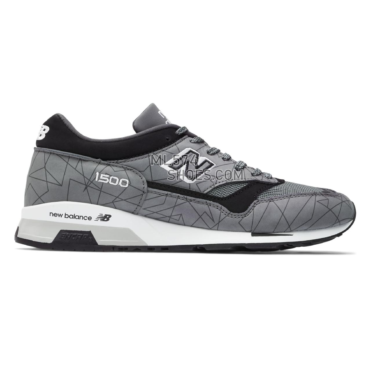 New Balance MADE in UK 1500 - Men's Made in USA And UK Sneakers - Black with White and Silver - M1500PNU