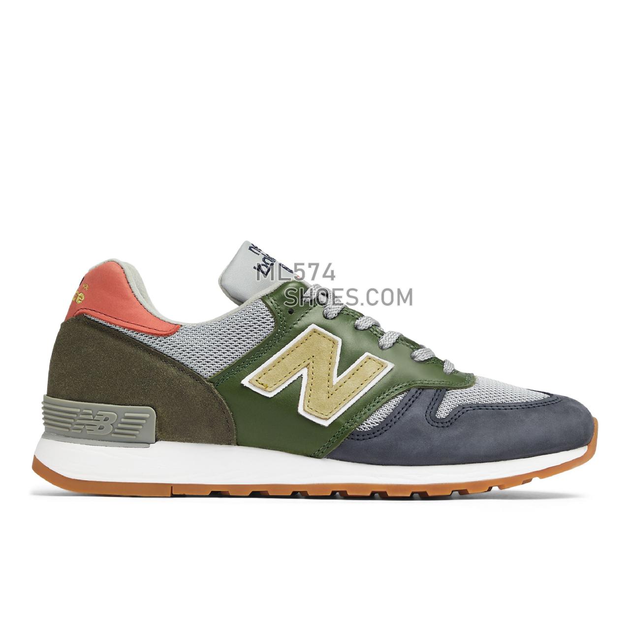 New Balance MADE UK 670 - Men's Made in USA And UK Sneakers - Green with Grey and Pink - M670SPK