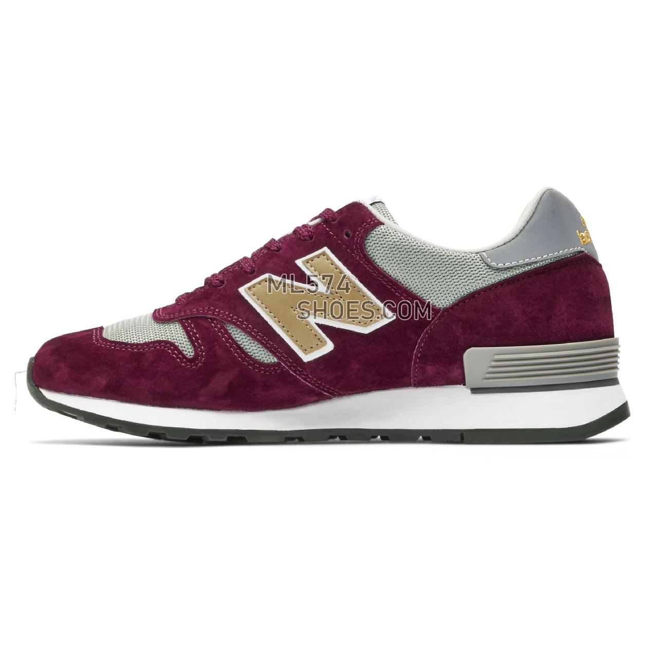 New Balance MADE in UK 670 - Men's Made in USA And UK Sneakers - Burgundy with Grey and Gold - M670BGW