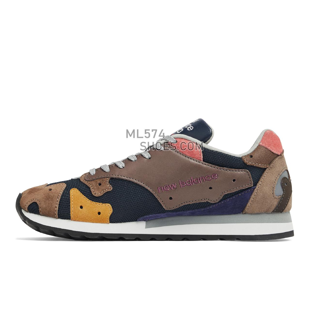 New Balance Made in UK R770 - Unisex Men's Women's Made in USA And UK Sneakers - Navy with brown and yellow - R770SPK