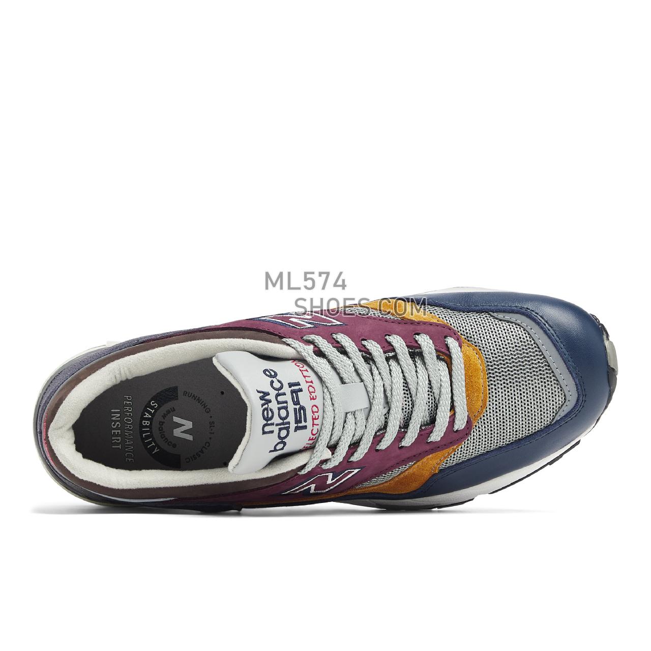 New Balance MADE UK 1591 - Men's Made in USA And UK Sneakers - Navy with grey and purple - M1591SPK