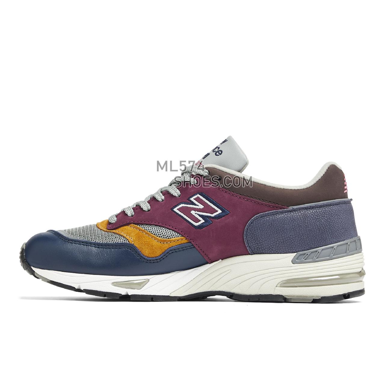 New Balance MADE UK 1591 - Men's Made in USA And UK Sneakers - Navy with grey and purple - M1591SPK