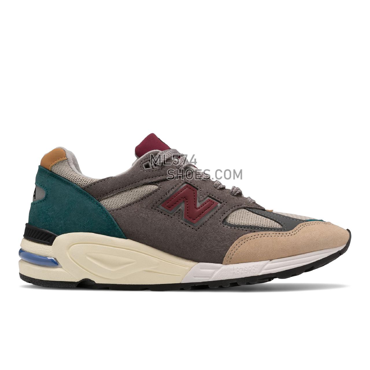 New Balance Made in USA 990v2 - Men's Made in USA And UK Sneakers - Grey with Tan - M990CP2