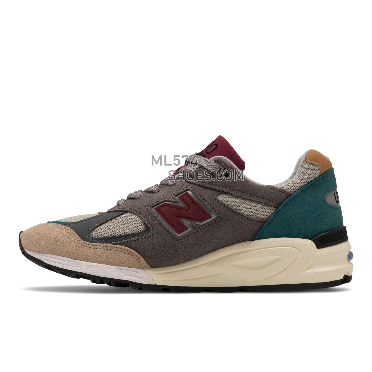 New Balance Made in USA 990v2 - Men's Made in USA And UK Sneakers - Grey with Tan - M990CP2