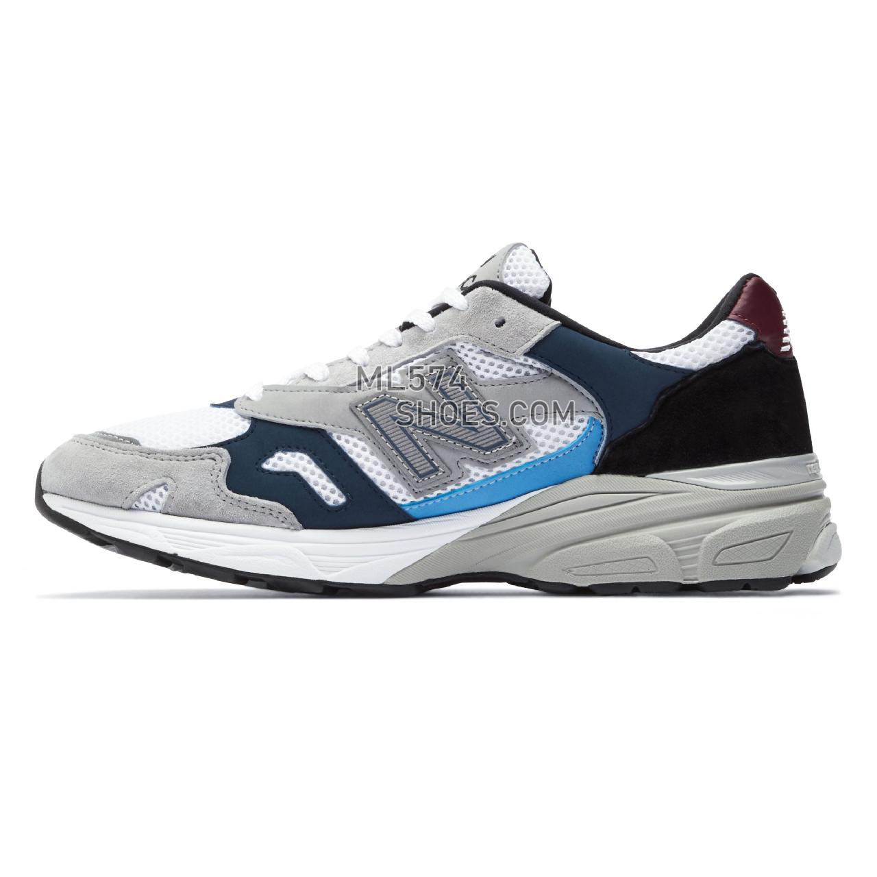 New Balance Made in UK 920 - Unisex Men's Women's Made in USA And UK Sneakers - Off white with black and navy - M920NBR