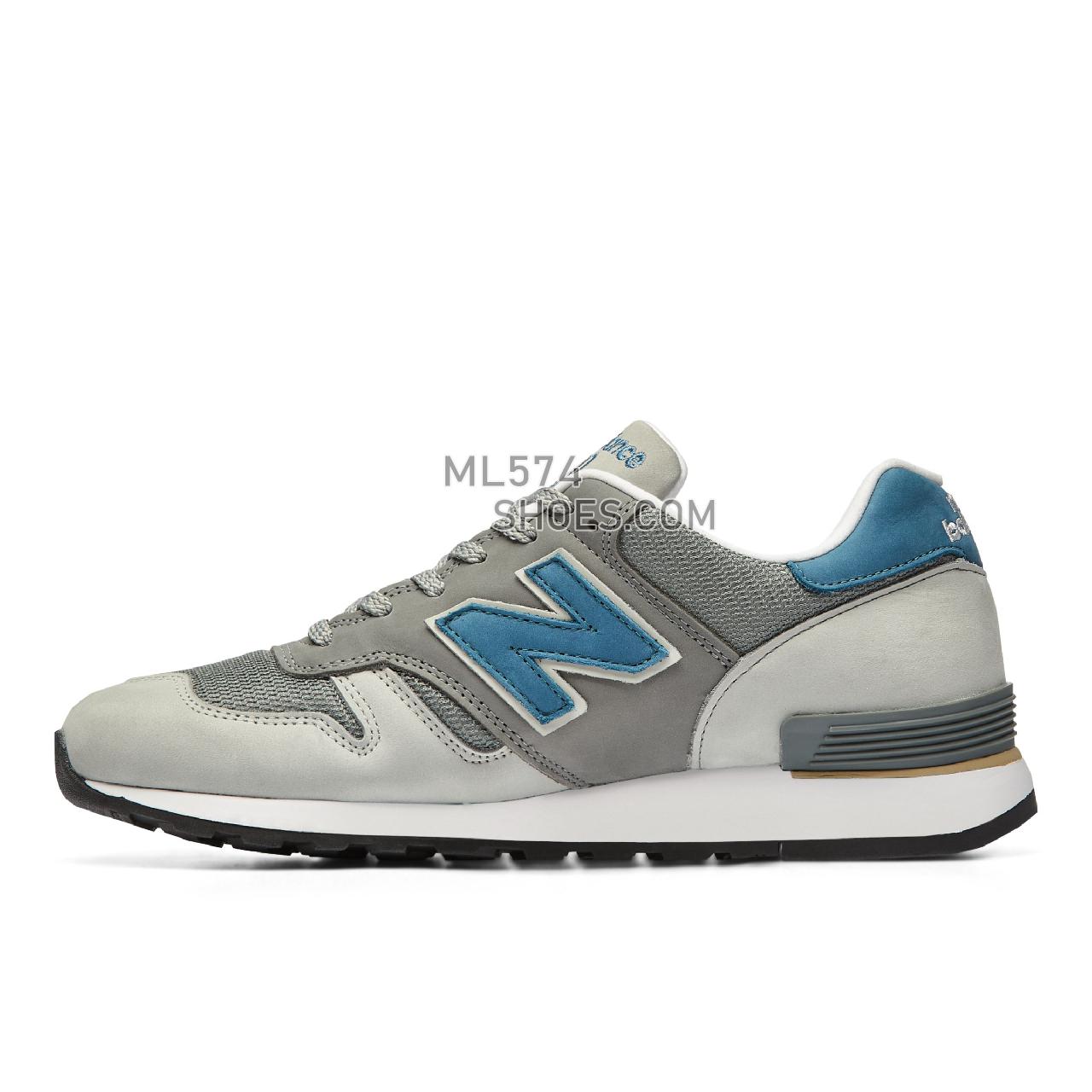 New Balance MADE in UK 670 - Men's Made in USA And UK Sneakers - Grey with Blue - M670BSG
