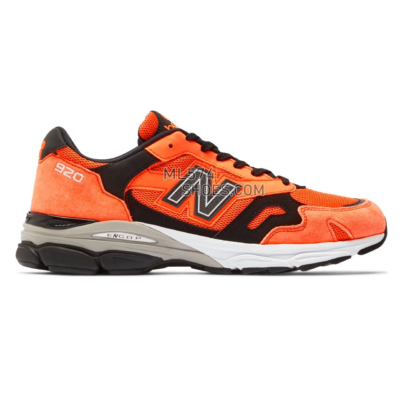 New Balance Made in UK 920 - Men's Made in USA And UK Sneakers - Orange with Black and White - M920NEO