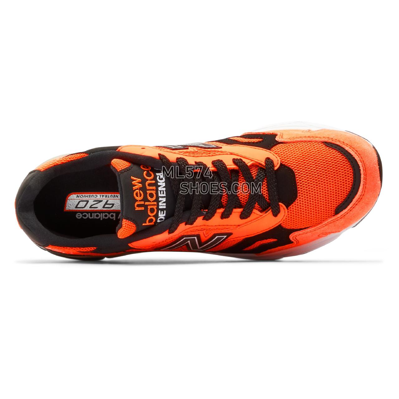 New Balance Made in UK 920 - Men's Made in USA And UK Sneakers - Orange with Black and White - M920NEO