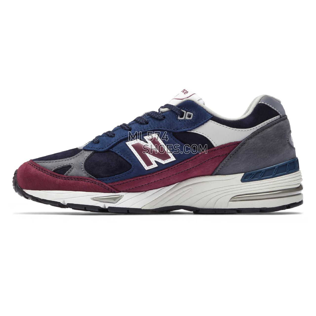 New Balance Made in UK 991 - Men's Made in USA And UK Sneakers - Navy Burgundy - M991RKB