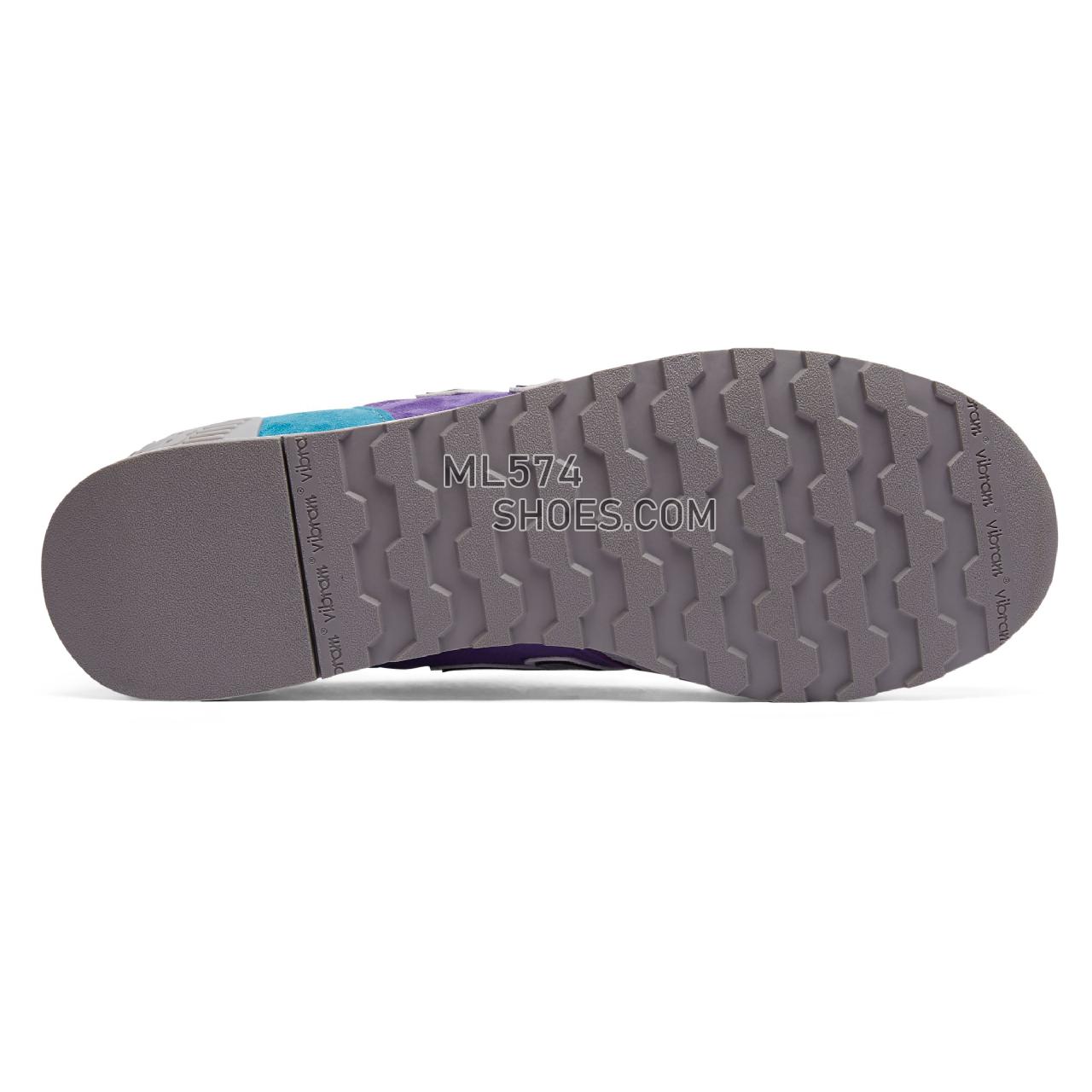 New Balance MADE in UK 670 - Men's Made in USA And UK Sneakers - Grey with purple and teal - M670GPT