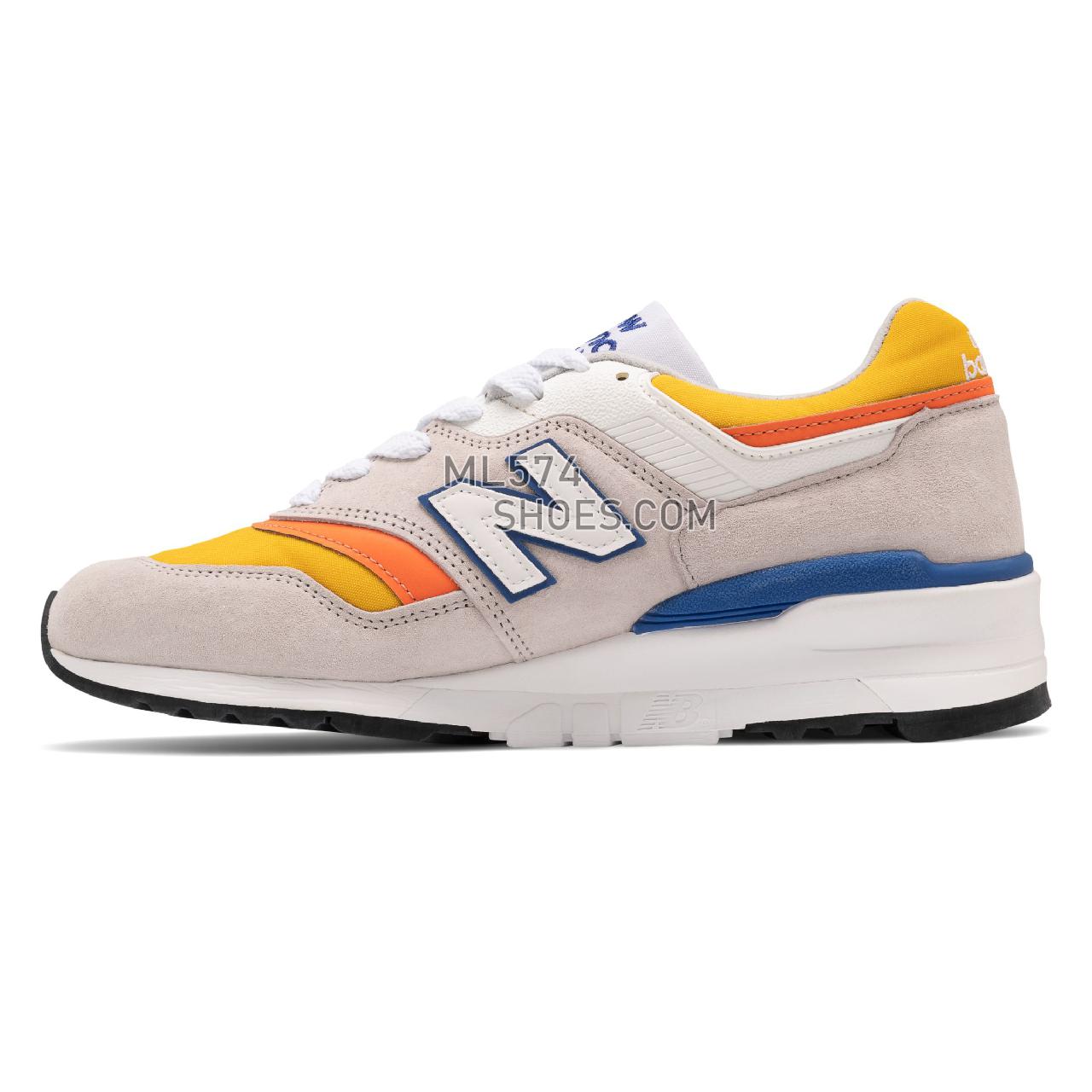 New Balance Made in USA 997 - Men's Made in USA And UK Sneakers - Grey with Orange - M997PT