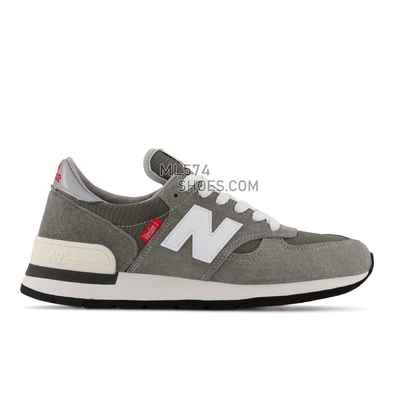 New Balance Made in USA 990 - Men's Made in USA And UK Sneakers - Grey with Red - M990VS1