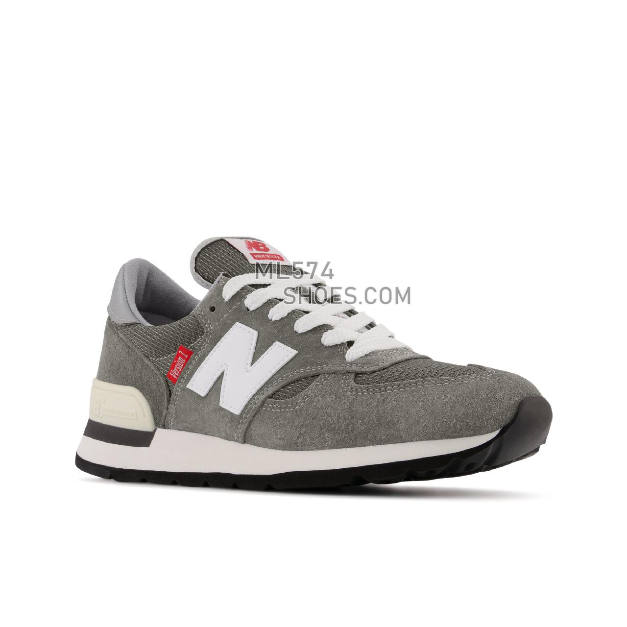 New Balance Made in USA 990 - Men's Made in USA And UK Sneakers - Grey with Red - M990VS1