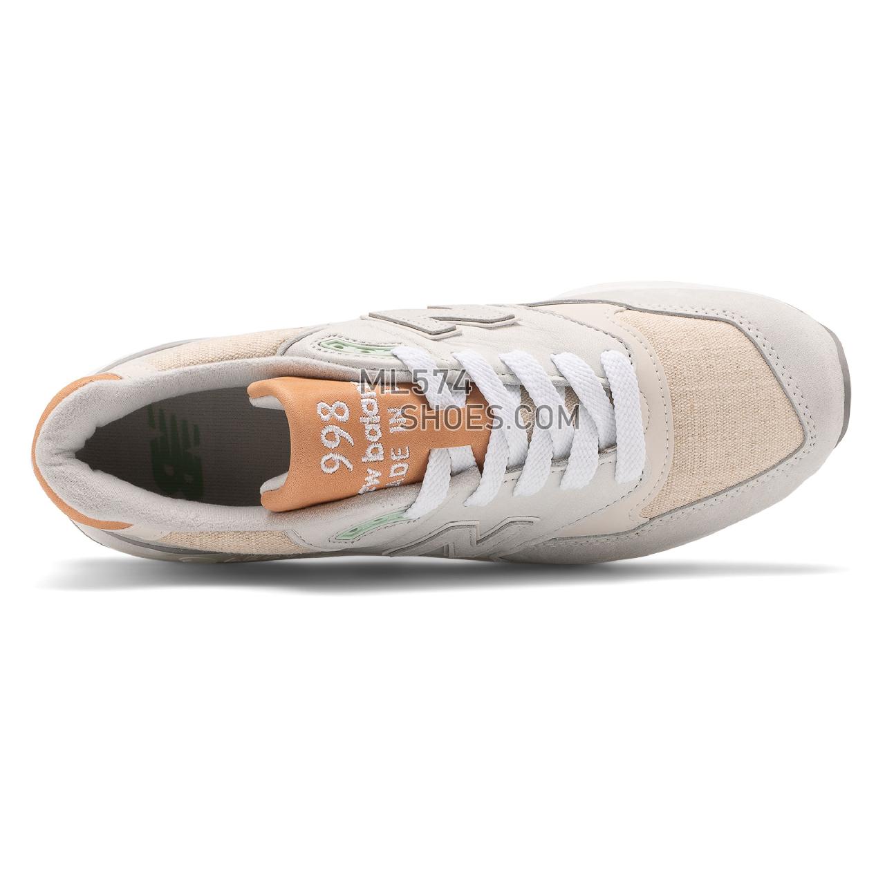 New Balance Made in USA 998 - Men's Made in USA And UK Sneakers - White with Tan - M998ENE