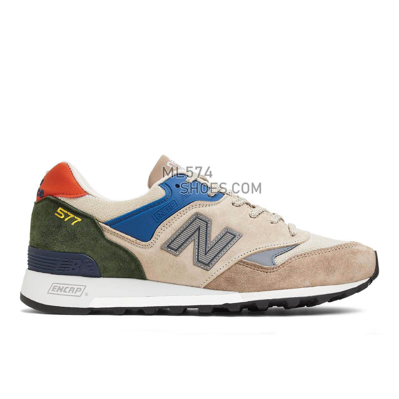 New Balance Made in UK 577 - Men's Made in USA And UK Sneakers - Sand with fungi and blue - M577UPG